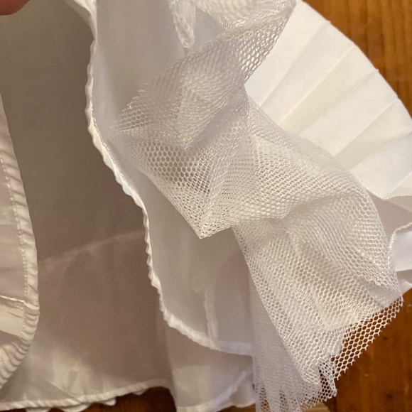 H&M (vintage) White Strapless Pleated Mini Dress sz 10 - Picture 6 of 9
